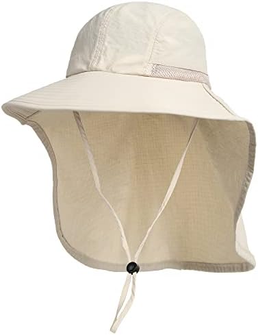 Camptrace Wide Brim caminhada chapéu homens com retalho de pescoço Sun Protection UV Chapéu ao ar livre de verão para pesca safari de jardinagem