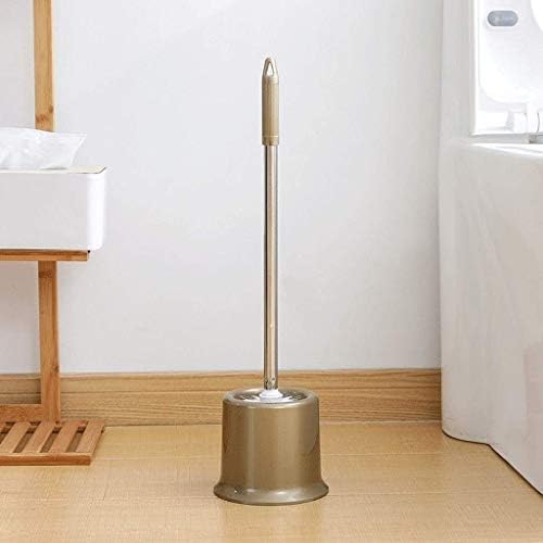 Escova de vaso sanitário/escova de tigela de vaso sanitário escova e caddie ， com maçaneta longa sem deslizamento de aço inoxidável,