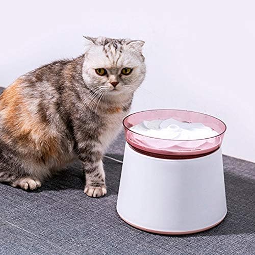 Adorável interface USB de plástico rosa Pet Circulação automática alimentador de dispensador de água para cães pequenos Catslovely rosa
