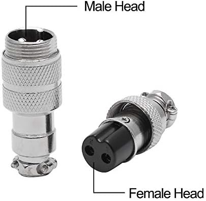 HXCHEN 2PIN 16mm Impermeável fêmea/painel masculino Chassi de potência Metal Metal Connector Aviação GX16-2P -