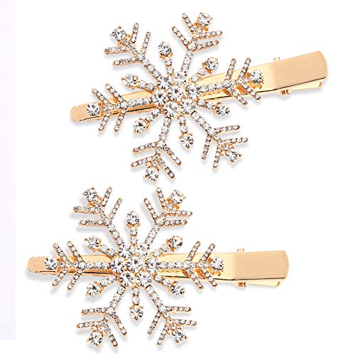 Hzeyn Christmas Snowflake cabelos clipes de inverno judeu judeu grande cristal neve hairpin barrette casamento acessórios para cabelo de noiva