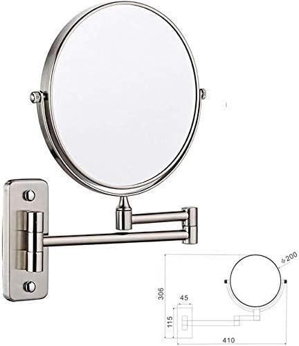 Espelho de maquiagem Espelho de parede giratório de 8 polegadas de 8 polegadas
