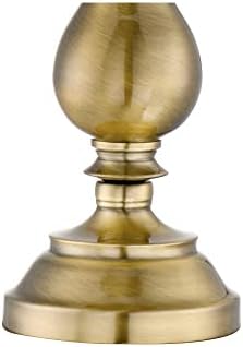 Regency Hill Fairlee Fairlee Tradicional Candlestick Lâmpada de mesa 26 High Antique Brass Gold Metal Metal Black Fabric Decor
