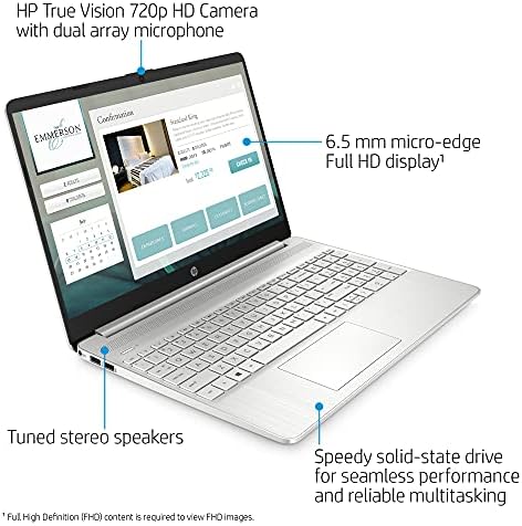 HP 2021 Laptop mais recente, tela de 15,6 FHD, processador de 2 núcleos AMD Ryzen 3-3250, memória DDR4 de 16 GB, 1 TB