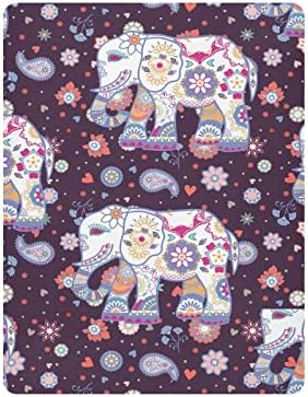 Lençóis coloridos de berço de elefante para meninos pacote meninas e lençóis lençóis portáteis folhas de berço de berço portáteis para colchões de berço padrão e de criança lençóis de berço para meninos, 39x27in