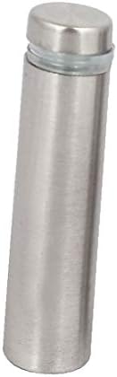 X-Dree 12mmx52mm aço inoxidável anúncio de vidro pino de vidro fixação parafuso de montagem 10pcs (12 mmx52mm acero inoxidable