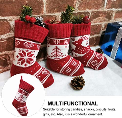 Tendycoco Stuking Stuffer trata meias de natal meias de natal árvores grandes meias malhas pesadas decorações de natal rústico