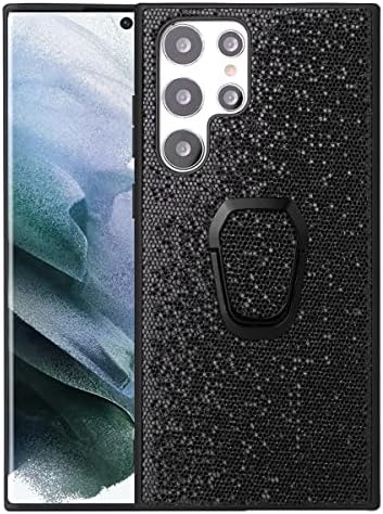 CACO CCSMALL PARA SAMSUNG Galaxy S22 Ultra com Kickstand, Glitter Sparkly Bonito Caso de Phone de Moda Smava