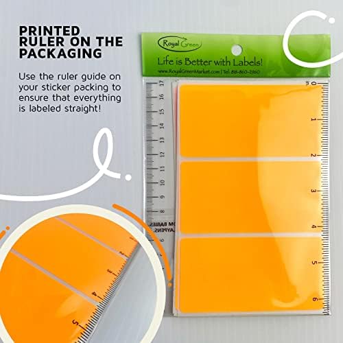 Etiquetas de código de cores em 5 cores de néon variadas 4 x 2 adesivos - 30 pacote por Royal Green