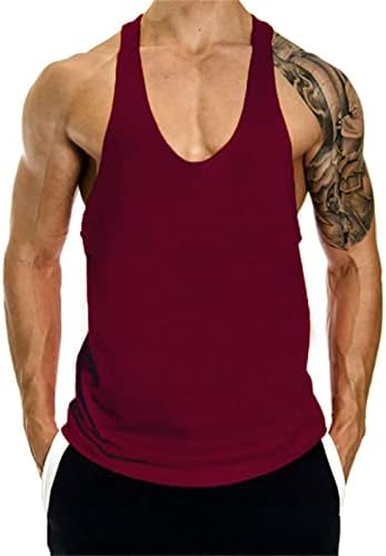 Tanque de ginástica masculina tanque de back-back tampa muscular de corte muscular de cortina cortada com camiseta sem mangas treino