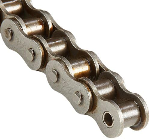 Tsubaki 60R50 ANSI Chain de rolo, fita única, rebitada, aço carbono, polegada, 60 ANSI No., pitch de 3/4 , 0,469 polegadas