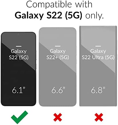 Crave Guarda dupla para a caixa Samsung Galaxy S22, Proteção à prova de choque Case de camada dupla para Samsung Galaxy S22