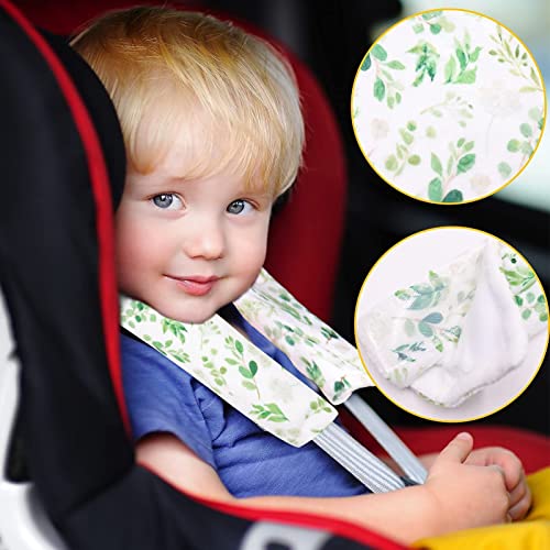 Peekaboo abrindo a capa do assento do carro e as tiras de carro de carro para bebês, as tampas de cinto de segurança do assento de carro