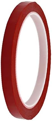X-dree 8mm Largura de 164 pés comprimento de fita adesiva isolada elétrica de um lado único Red (8 mm de ancho 164 tortas de