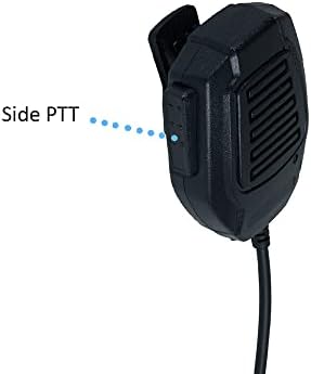 Tdyu Walkie Talkie Mic, microfone de ombro de 2 pinos para Motorola BPR40 CP200D CP200/200D CP185 CLS1410 CLS1110 DTR410 PR400 RDU4100 RDU4160D CLS DTR RDU RDU RMU 2PACK