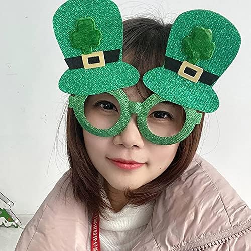 Óculos irlandeses copos de festa Irlanda decoração engraçada cerveja verde foto props festival brindes para festas para