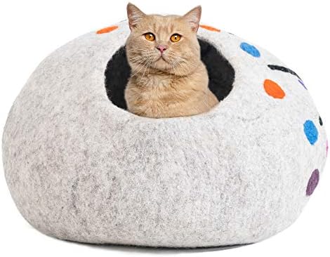 Juccini Wool Cat Cave Bed - Ecofriendly Felt Cat Caver