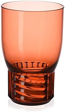 カルテル Trama bebe água de vidro de água, φ8.5/h13cm, rosas, 4