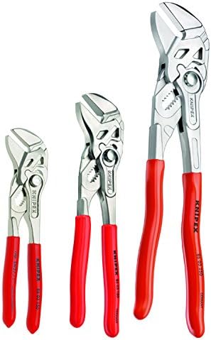 Knipex Tools - Chave de alicate de 3 peças Conjunto de chave e 00 80 94 Us Cobra Cutter e Pelas de Nariz de agulha Conjunto de