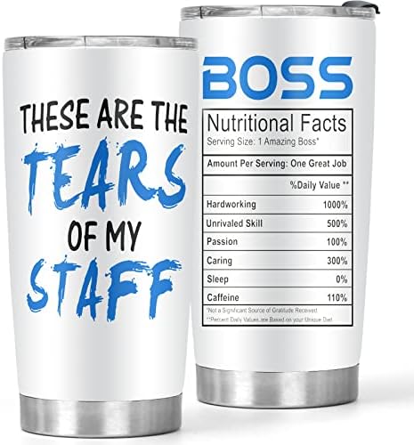 Presentes de Boss Flyweightz - 20 onças de café Funny Coffee Presentes para chefes - Presente de aniversário legal para chefe