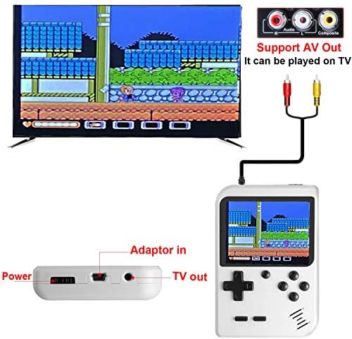 Console de jogos portátil RFIOTASY com 400 jogos clássicos do console de jogos FC de 2,8 polegadas para a TV, presentes