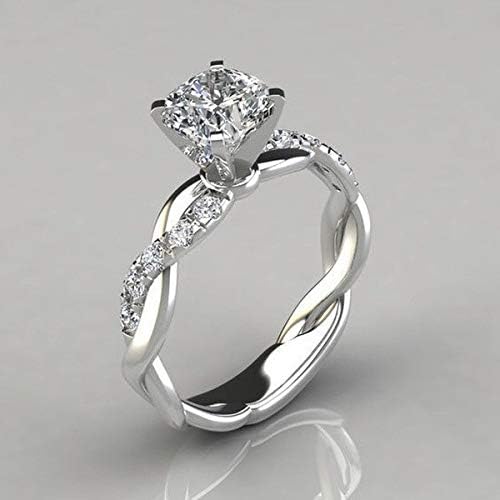 Anel de zircônia para mulheres para meninas personalizadas videiras de zircão cúbico promessa de noivado anéis jóias