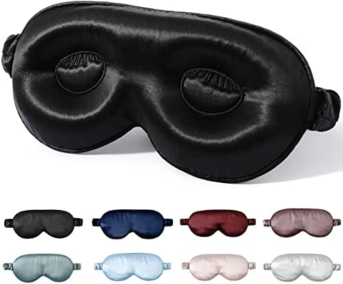 Zimasilk máscara de sono de seda de amoreira pura ajustável, máscara de olho de xícara com contornos em 3D para dormir, vendimento