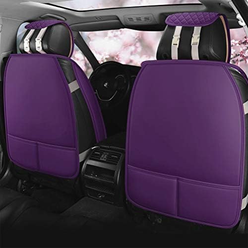 Tampa de assento de carro roxo Capas de assento automático de couro completo 9pcs tampas de banco dianteiro e traseiro com