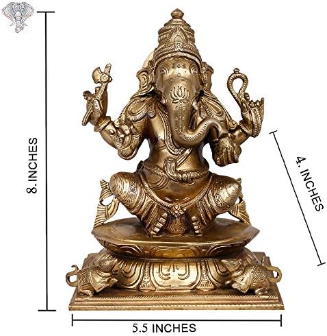 Kalakrithi Bronze Ganesh Figure - 8