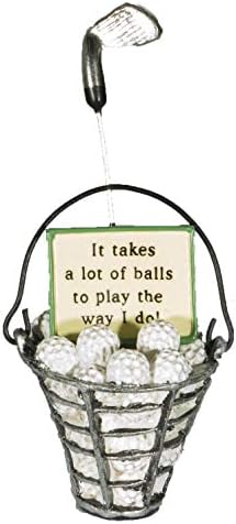 Midwest-CBK Funny Golf Lovers Bucket of Golf Balls Christmas/Everyday Ornament