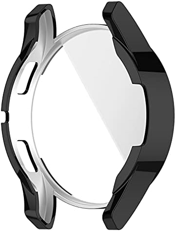 Lokke Compatível para Samsung Galaxy Watch4 Tampa de caixa de proteção de 44 mm, cobertura completa da capa de proteção TPU Casa para Samsung Galaxy Watch4 44mm