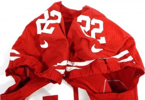 2013 San Francisco 49ers Carlos Rogers #22 Jogo emitido Red Jersey 40 80 - Jerseys não assinados da NFL usada