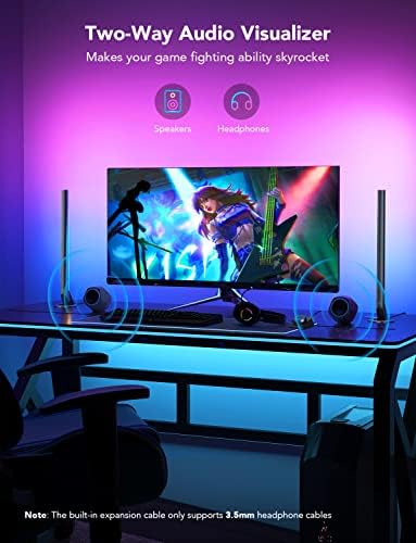 Govee Glide RGBIC Smart Wall Light, Pacote Multicolor Customizable RGBIC Gaming Light Bars H6047 com Smart Controller