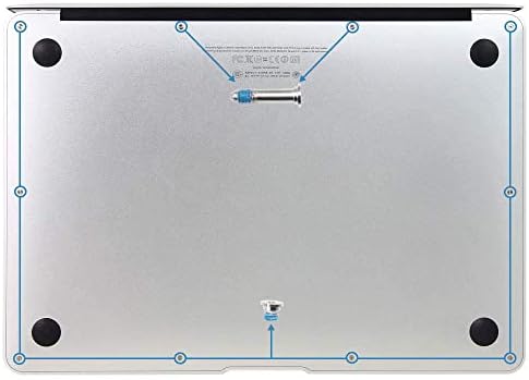 Slaunt 4 pacote com estojo de borracha e parafusos de parafusos Kit de parafusos Conjunto de kits compatíveis com MacBook Air 11 polegadas 13 polegadas A1370 A1369 A1465 A1466