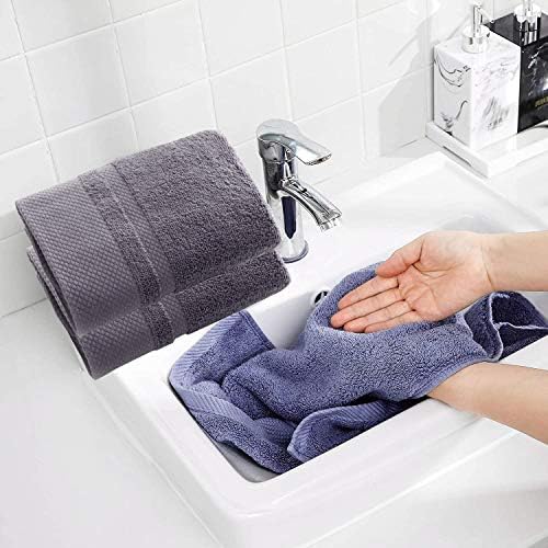 Toalhas de mão do banheiro Layyun, conjunto de 2, toalha de rosto ultra macio e altamente absorvente, toalha de mão durável para uso