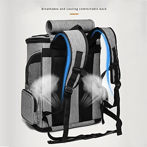 Backpack de transportadora de animais de estimação dobrável, portátil Bag Saco de animais de estimação com design ventilado para pequenos gatos, cães, filhotes, ideal para viajar/caminhada/viagem ao veterinário