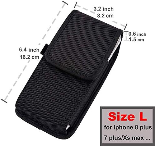 Portão de clipe de correio preto Caixa de nylon/horizontal de nylon para cintura para umidigi Power/Super/A5 Pro/Umi One Max/One Pro/Z1 Z2 S3 Pro Smartphone com loop de cinto e gancho