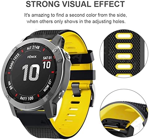 CEKGDB 22 26mm Silicone Watch Band Strap para Garmin Fenix ​​7x 7 6x 6 Pro Watch EasyFit Wrist Band Straps 5x 5 mais 3 3HR 935 D2 Bracelete