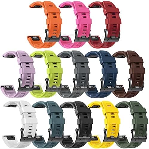 EGSDSE 26 mm Silicone Redução de Silicone Relógio Strap Band para Garmin Fenix ​​7x 7 6 6x Pro 5x 5Plus 3HR SmartWatch EasyFit Pulseira de pulseira