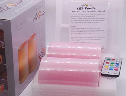 Litluna Purple and Pink sem chamas LEDs LEDs LEDs-bem para o Advent Candles-3pcs roxo e 2pcs rosa e multifuncional remoto para obter tudo