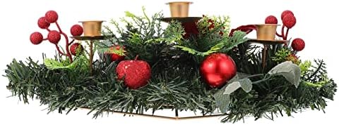 3pcs Home Elements Wreaths Tealight Berry Wreath: Art Rachines Dining Branches Presente Lareira Holly Rings Artificial