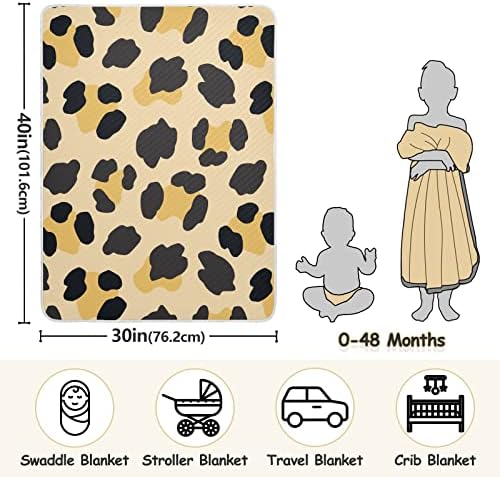 Cobertores de bebê de leopardo marrom para meninos super macios e macios Cobertores de criança para meninas cobertores de