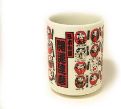 Daruma 3 polegadas Conjunto de 5 porcelana original de chá japonesa