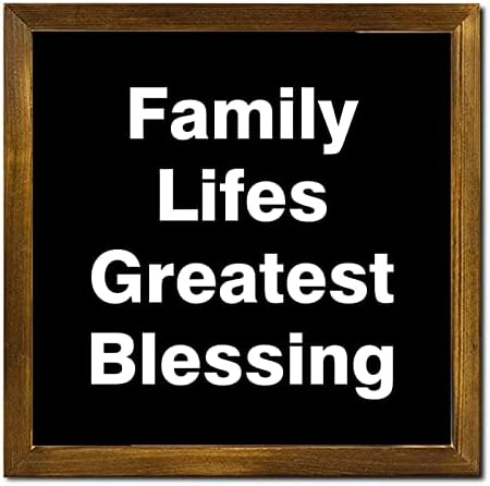 Vida da família Greatest Blessing Blessing Sinais emoldurados Dias, letras penduradas Arte da parede sinal