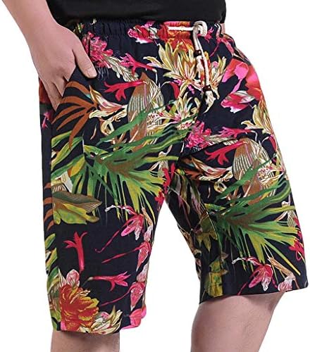 Shorts casuais de zefotim para a moda de verão masculino impressão de plus size de praia solta calças esportivas de praia