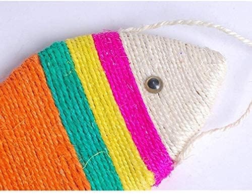 Meco gato scratch pad criativo peixe em forma de garra scratcher brinquedo sisal sisal tape