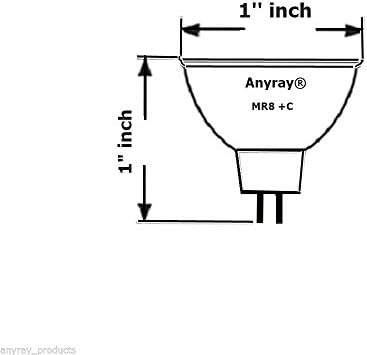 Anyray A2013Y 10 watts MR8 +C 12V 10W Lâmpada de halogênio de 12 voltas