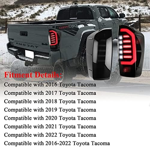 VVAVV LED Freio traseira da luz traseira da luz traseira Fit para 2017 2018 2019 2020 2021 2022 Toyota Tacoma Novo
