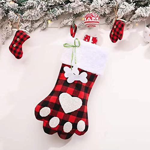 Decorações de Natal Bolsa de cachorro criativa para cães vermelha e preta