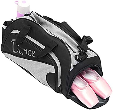 Jon Dance Ballet Duffle Bag for Girls, Viaje durante a noite Bolsa de fim de semana Carry On Bag para Gym Sport com compartimento de sapatos